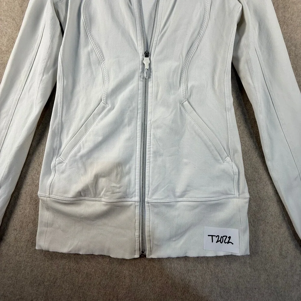 Lululemon Define Jacket White Luon Full Zip Athletic Yoga Workout Top Size 4